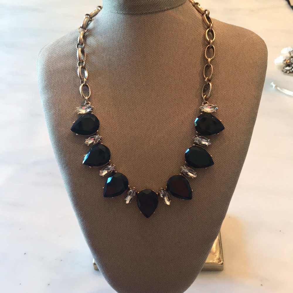 Banana Republic Gold and Navy Statement Necklace